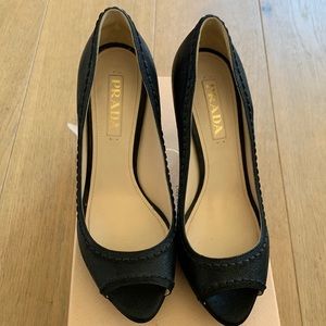 Prada black high heel pumps 37.5